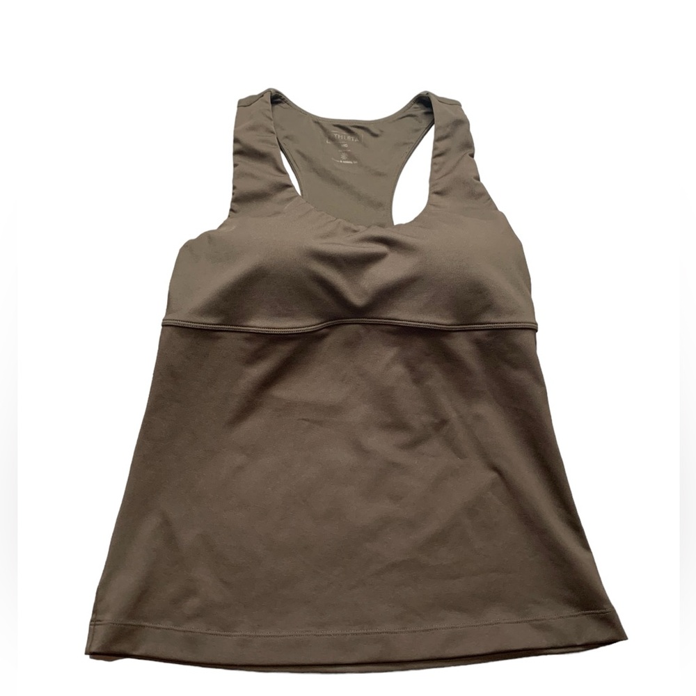 Women's Athleta Tank Top, Built in Bra, Brown, Size 38C